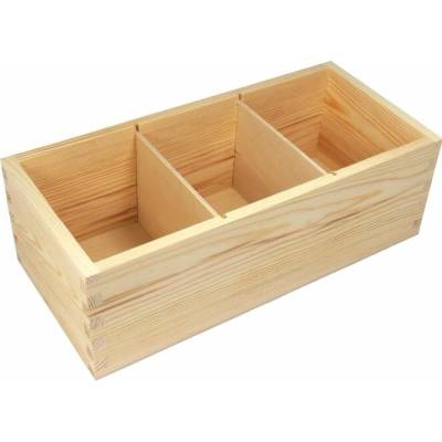 ACH drevený box s 3 priehradkami 30 x14 x10 cm