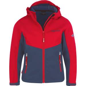 TROLLKIDS Детско софтшел яке Trollkids Kid's Kristiansand Jacket Softshell jacket - Bright Red / Mystic Blue - размер 140 (EU) (703-2543-0517)