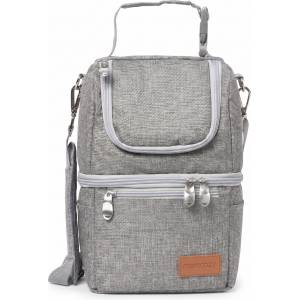 Momcozy Термочанта Momcozy - Multi-Function Breastmilk Cooler Bag, сива (0602835182052)