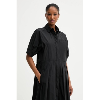 MM Рокля mm cadmio в черно среднодълга разкроена 2526226027600 (2526226027600)