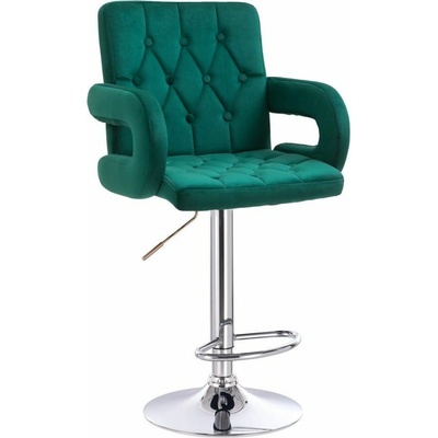 LuxuryForm Design Boston Velur na striebornom tanieri zelená