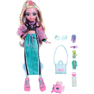 Monster High Кукла Monster High - Lagoona, с домашен любимец, 28 cm (JHK33)