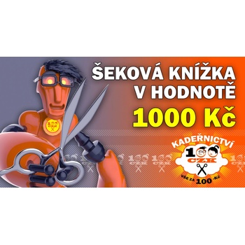 Kadeřnictví 100 CZK Dárkový poukaz 1000 Kč 100czk1000