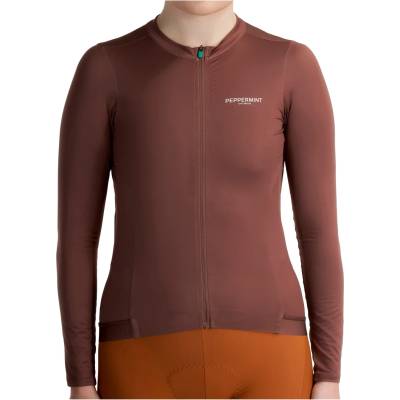 PEPPERMINT Дамска фланелка с дълъг ръкав за колоездене Peppermint Women's Signature Long Sleeve Jersey Cycling jersey - Espresso - размер XL (156-2714-0115)
