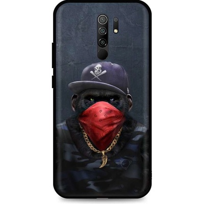 Pouzdro TopQ Xiaomi Redmi 9 silikon Monkey Gangster