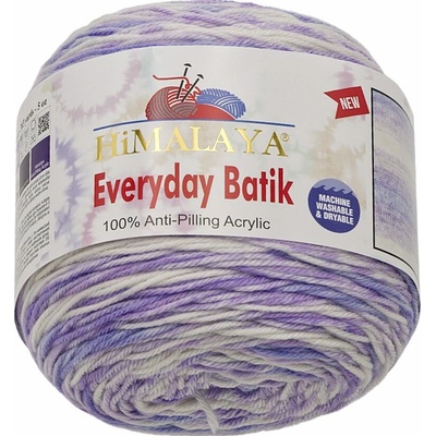 Příze HiMALAYA EVERYDAY BATIK - 140g / 350 m - bílá, fialová