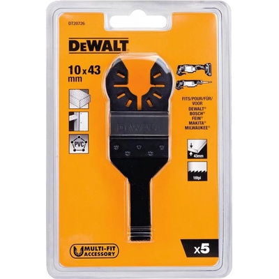 DeWALT DT20726 Pilové listy DT20706 pro řezání detailů, 10 x 43 mm, 5 ks