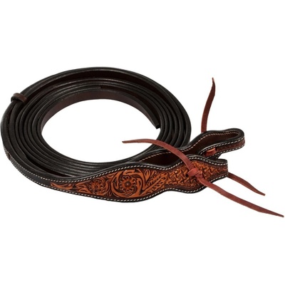 Pool's Otěže westernové Floral tmavě hnědé – Zboží Mobilmania