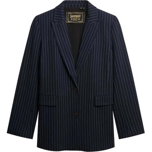 SUPERDRY Сако Superdry Pinstripe Boyfriend blazer - Blue (Navy Pinstripe)
