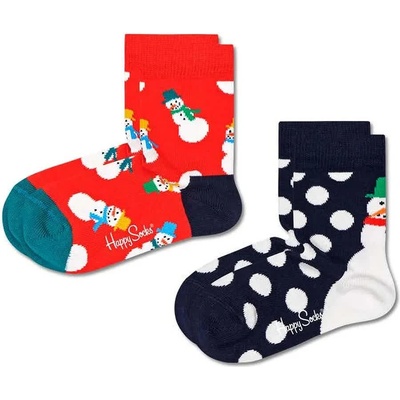 Чорапи Happy socks Snowman socks 2 pairs - Red / Blue (Multicolor)