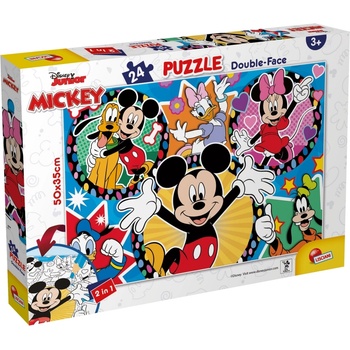 Lisciani Детски двулицев пъзел Lisciani - Mickey Mouse, 24 части (LI73986)