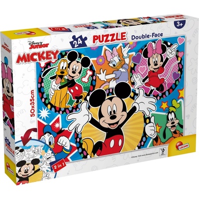 Lisciani Детски двулицев пъзел Lisciani - Mickey Mouse, 24 части (LI73986)