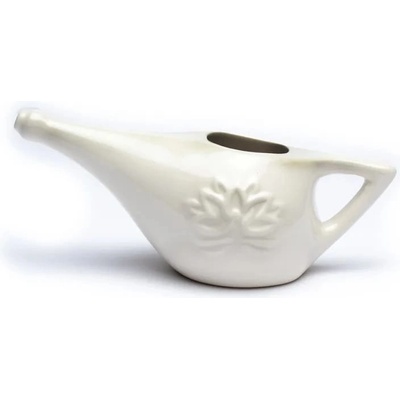 Phoenix Import Neti Pot konvička na výplach nosu keramická s himálajskou solí nosnÍ sprcha 150 ml