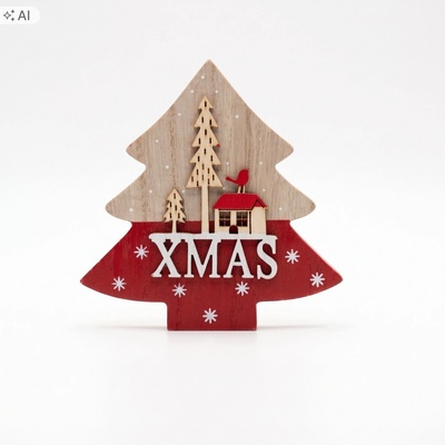 Drevená dekorácia na vianočný stromček XMas Livarno Home 11,5 cm
