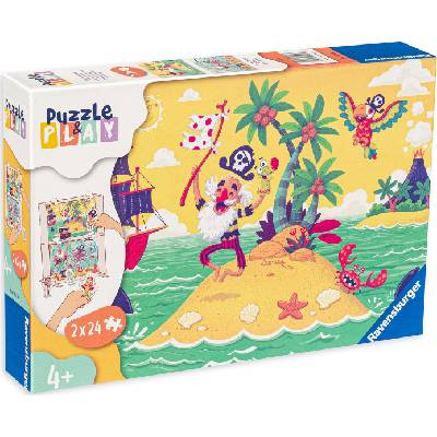 Ravensburger Пъзел Ravensburger от 2 х 24 части - Пиратско приключение (05591)