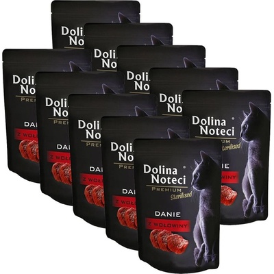 Dolina Noteci Premium Котешка храна за стерилизирани котки с говеждо 10 x 85 г