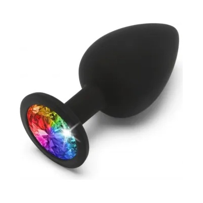 ToyJoy Голям анален разширител от силикон с шарен кристал Booty Jewel L