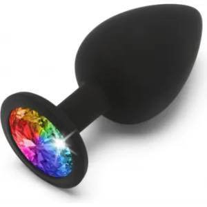 ToyJoy Голям анален разширител от силикон с шарен кристал Booty Jewel L