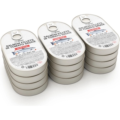 GymBeam Филета от сьомга в доматен сос 12 x 170 g