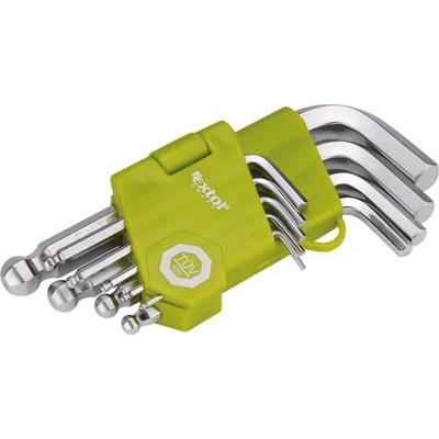 Extol Ключ, къс, Cr40 със сачмен край, TÜV/GS; 9бр. , 1, 5-10mm, в блистер