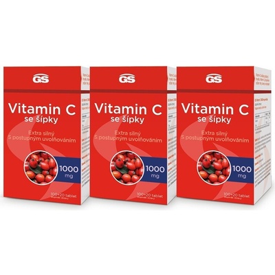 GS Vitamín C1000 so šípkami 3× 100 + 20 tabliet