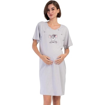 Сива нощница за кърмачки и бременни с коала