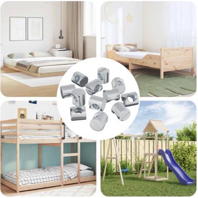 vidaXL Винтови гайки 4500 pcs Сребрист M6 x 12 мм Метал (864429)