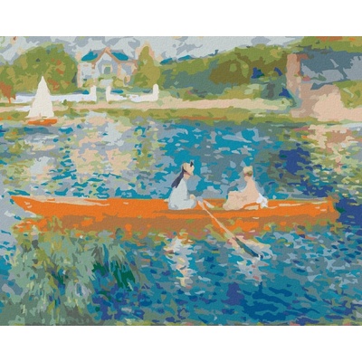 Zuty Malování Podle Čísel Vyjížďka Po Seině Pierre-Auguste Renoir 80 x 100 Cm Plátno Rám
