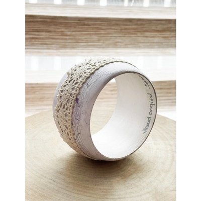 Prosperk náramek dřevěný bílý S4215