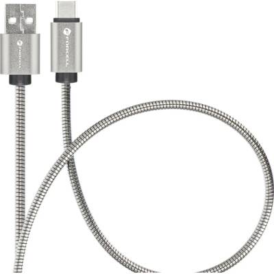 Forcell C234 USB A na typ C Qc4.0A 3A 66W 2m stříbrný