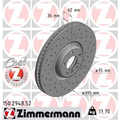 Brzdový kotúč ZIMMERMANN 150.2948.52 (150294852)