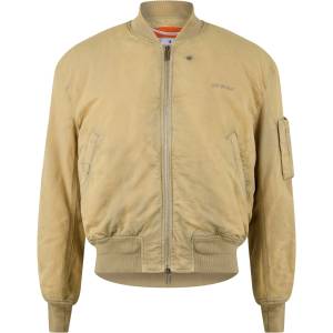 OFF WHITE Анорак OFF WHITE Men's Off-White Diagonal Stripes Long Sleeve Parka - Dark Sand