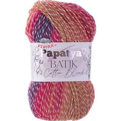 Kamgarn Příze Papatya Batik Cotton Blend Varianta: 1009