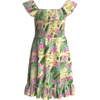 Image 1 of Guess Рокля Guess с паднали рамене и тропически мотиви