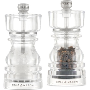 Cole & mason (Англия) Комплект мелнички за сол и пипер COLE & MASON LONDON - 13 см - прозрачни (Cole & Mason H 233104)