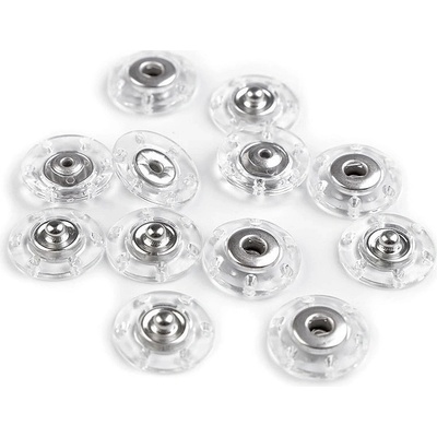 Designové patentky / druky Ø 18; 20; 25 mm Varianta: 1 (18 mm) transparent nikl, Balení: 6 pár 43601/87048/199285