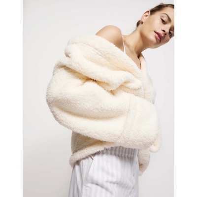 Marks & Spencer Запакован кардиган от изкуствена кожа с мече Marks & Spencer кремав Marks & Spencer | Bezhov | ЖЕНИ | S