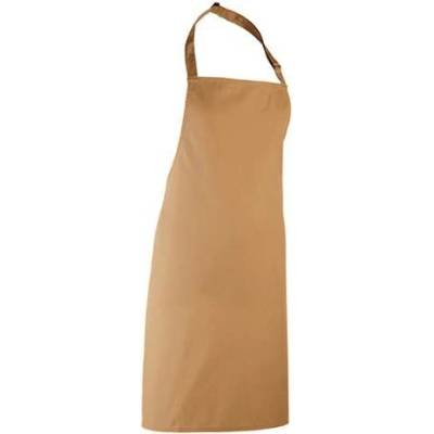 Premier Workwear Klasická zástěra za krk PR150 Camel Pantone 132 72x86cm