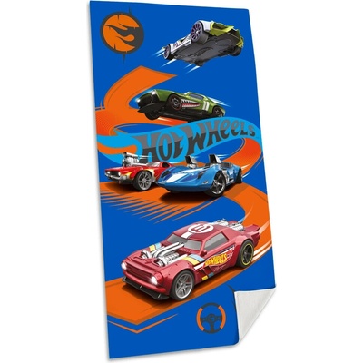 Kids Euroswan Hot Wheels EWA00014HW plážová osuška modrá 70 x 140 cm
