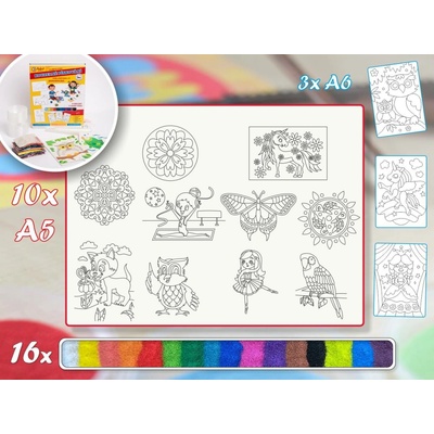 Radost v písku Velká sada PRO HOLKY 4 Barevné pískování obrázků – Zboží Dáma