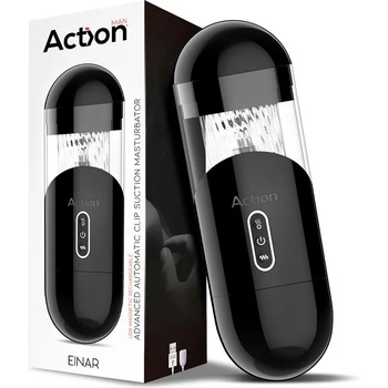 Action Einar Advanced Automatic Male Masturbator Suction and Vibration Black