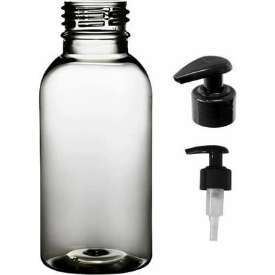 Tera plastová lahvička čirá s černou pumpičkou 100 ml