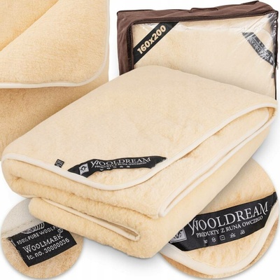 Wooldream Přikrývka vlněná antialergická přírodní ecru 160x200
