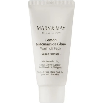 Mary&May Lemon Niacinamide Glow Wash off Pack MINI - Изсветляваща глинена маска MINI 30г