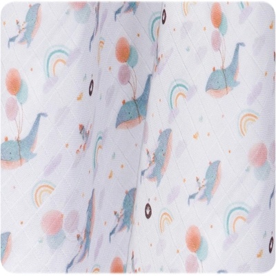 XKKO BMB Bambusová osuška Digi Sky Whale 90x100