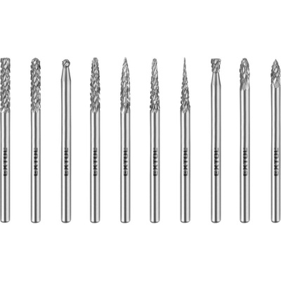 Extol 8703800 Frézy mini karbidové sada 10ks 3mm sek střední double-cut – Sleviste.cz
