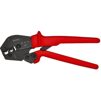 KNIPEX Клещи за кримпване на кабелни накрайници 35-50мм2, закалени, синьо-червена ръкохватка 250мм, с пружина, Knipex (K975219)