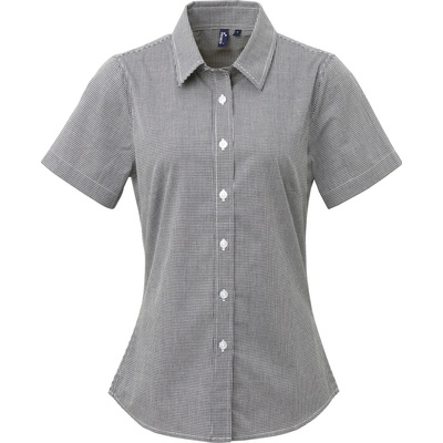 Premier Workwear dámská bavlněná košile s krátkým rukávem PR321 Black