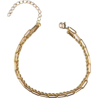 Emily Westwood Elegantní dvojitý náramek z pozlacené oceli Elysian EWB250190G