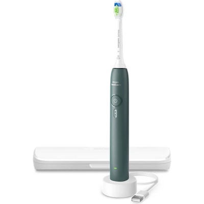 Philips Ел. четка за зъби Philips Sonicare 3100, 3 режима на работа, QuadPacer таймер, до 14 дни време на работа, зелена (HX4033/26)